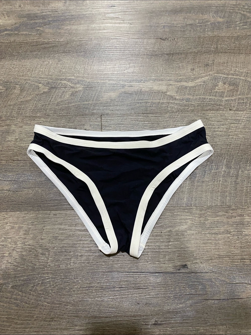 Blackbough Black Bikini Bottom with White Trim